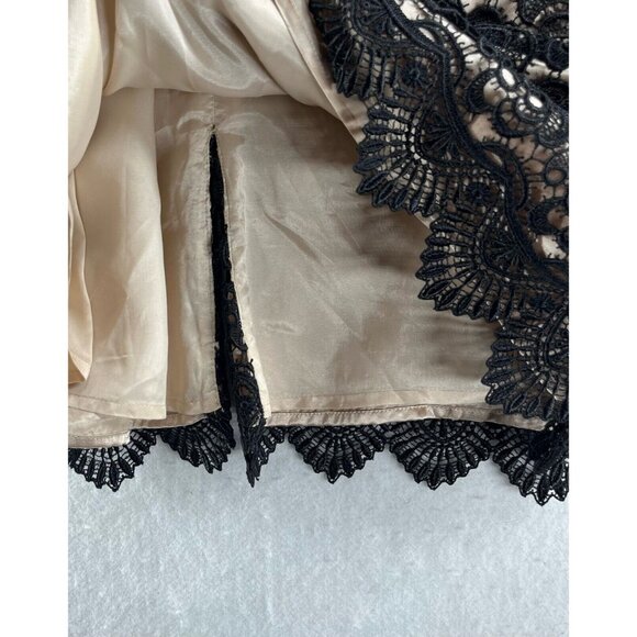 JS Collections Dress Size 6 Sheath Lace Overlay Knee Length Sleeveless Black - Picture 8 of 12